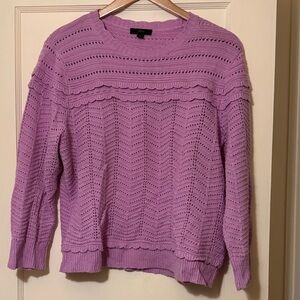J. Crew Dark Pink/Lavender Women's Crew Neck Sweater L worn once